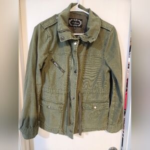 Ambiance Olive Green Kids Jean Jacket